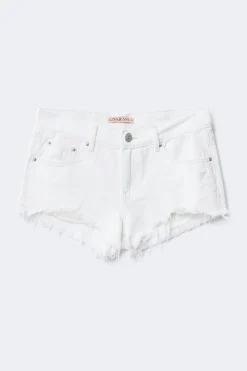 Online Gina Tricot Glow low denim shorts Wit