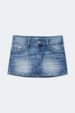 Discount Gina Tricot Glow low mini skirt Blauw
