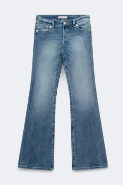 Gina Tricot Glow rise flare jeans Blauw
