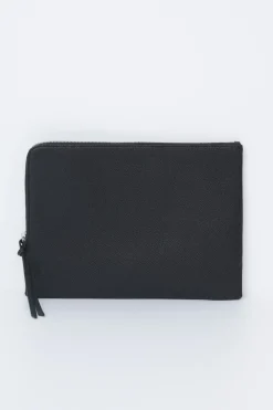 Outlet Gina Tricot Grained pu laptop case Zwart