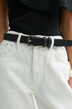 New Gina Tricot Hair-on hip belt Zwart