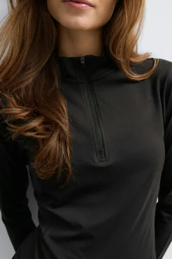 Hot Gina Tricot Half zip yoga top Zwart