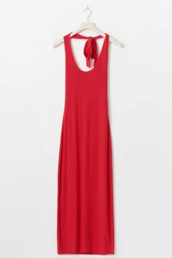 Best Gina Tricot Halterneck midaxi dress Rood