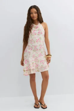Hot Gina Tricot Halterneck mini dress Wit