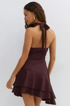 Online Gina Tricot Halterneck mini dress Paars
