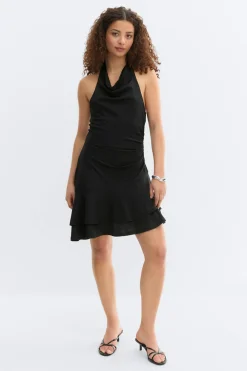 Online Gina Tricot Halterneck mini dress Zwart