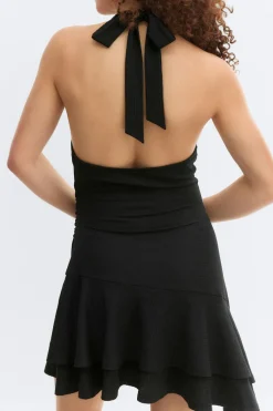 Online Gina Tricot Halterneck mini dress Zwart