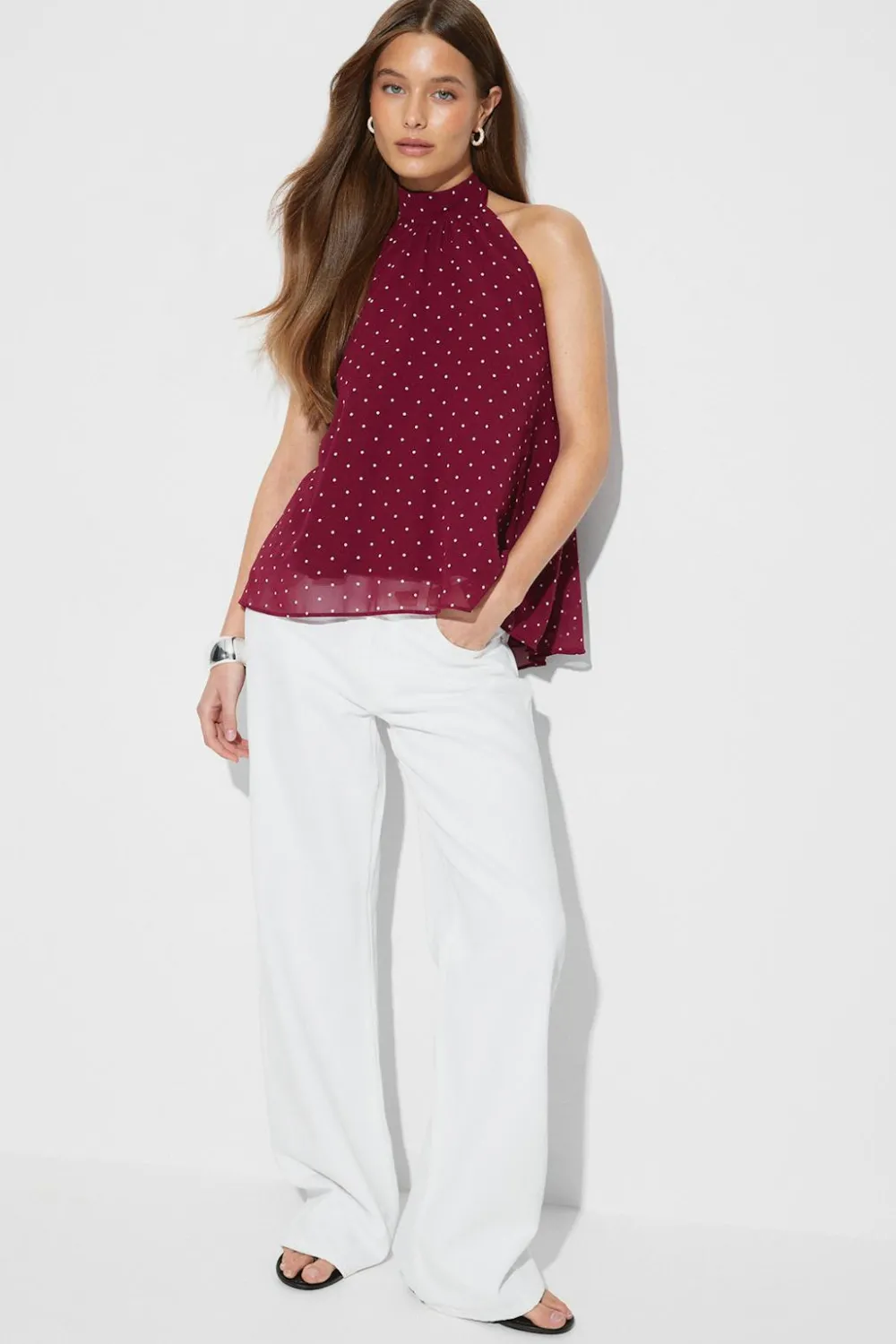 Gina Tricot Halterneck top Rood