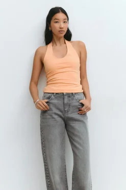Gina Tricot Halterneck top Oranje