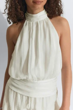Clearance Gina Tricot Halterneck top Wit