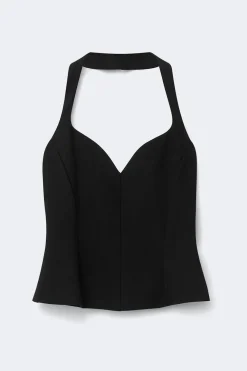 Clearance Gina Tricot Heartshape top Zwart