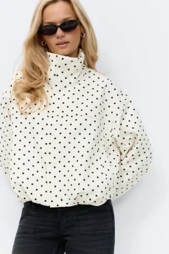 Best Gina Tricot High neck dot jacket Zwart