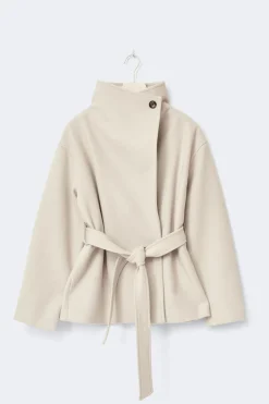 Best Gina Tricot High neck short jacket Beige