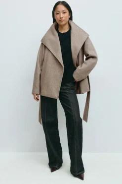Best Gina Tricot High neck short jacket Beige