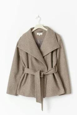 Best Gina Tricot High neck short jacket Beige