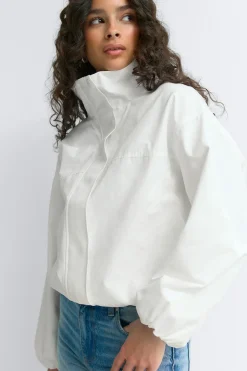 Outlet Gina Tricot High neck sporty jacket Wit