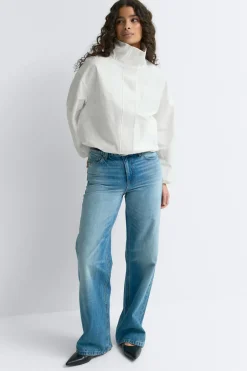 Outlet Gina Tricot High neck sporty jacket Wit