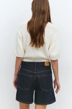 Online Gina Tricot High waist denim shorts Blauw
