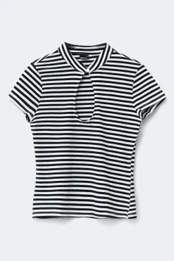 New Gina Tricot Keyhole top Zwart