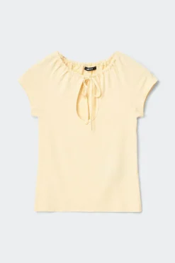 Outlet Gina Tricot Keyhole top Geel