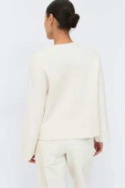 Online Gina Tricot Knitted button cardigan Wit