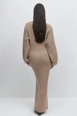 Sale Gina Tricot Knitted button down dress Beige