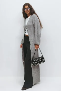 Gina Tricot Knitted button down dress Grijsv