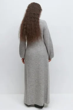 Gina Tricot Knitted button down dress Grijsv