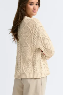 Best Gina Tricot Knitted cable sweater Beige