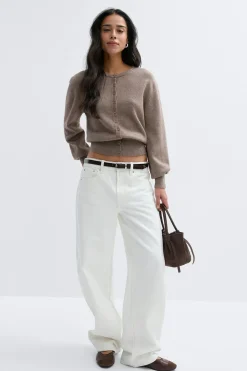 Best Gina Tricot Knitted cardigan Beige