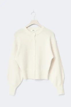 New Gina Tricot Knitted cardigan Wit