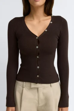 Sale Gina Tricot Knitted cardigan Bruin