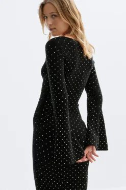 New Gina Tricot Knitted dress Zwart