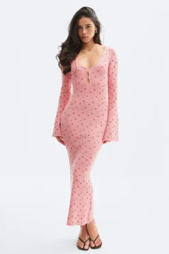 Discount Gina Tricot Knitted dress Roze