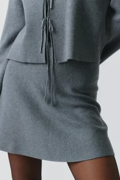 Best Gina Tricot knitted jacquard skirt Grijsv
