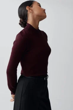 Sale Gina Tricot knitted long sleeve top Rood
