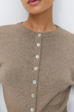 Discount Gina Tricot Knitted loungewear cardigan Beige