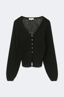Clearance Gina Tricot Knitted sheer cardigan Zwart