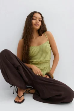 Clearance Gina Tricot Knitted singlet Groen