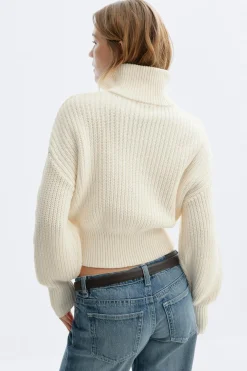 Best Gina Tricot Knitted zip cardigan Wit