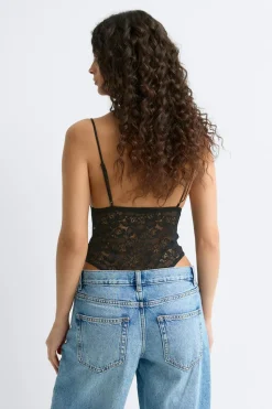 Best Gina Tricot Lace body Zwart