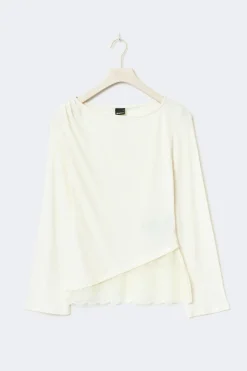 Gina Tricot Lace detail boatneck top Wit