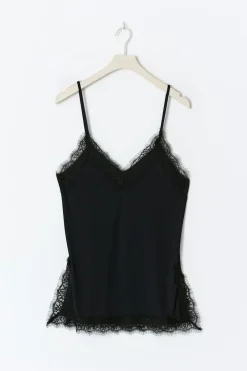 Best Gina Tricot Lace detail singlet Zwart