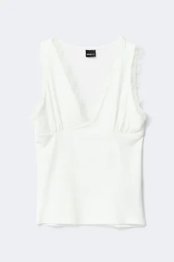 Hot Gina Tricot Lace detail tank Wit