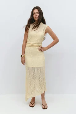 Sale Gina Tricot Lace dress Geel