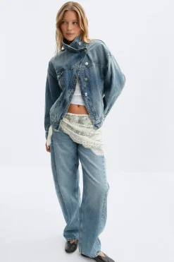 New Gina Tricot Lace hip scarf Wit