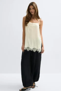 Gina Tricot Lace singlet Wit