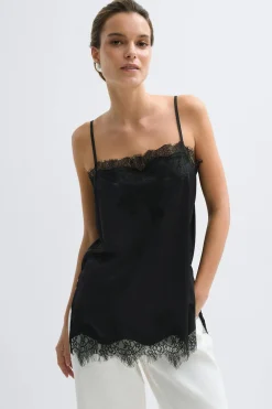 Sale Gina Tricot Lace singlet Zwart