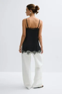 Sale Gina Tricot Lace singlet Zwart