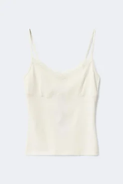 Best Gina Tricot Lace strap singlet Wit